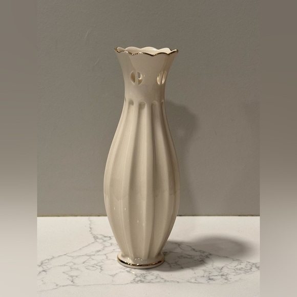 Lenox Other - Lenox Ivory and Gold Trim Bud Vase